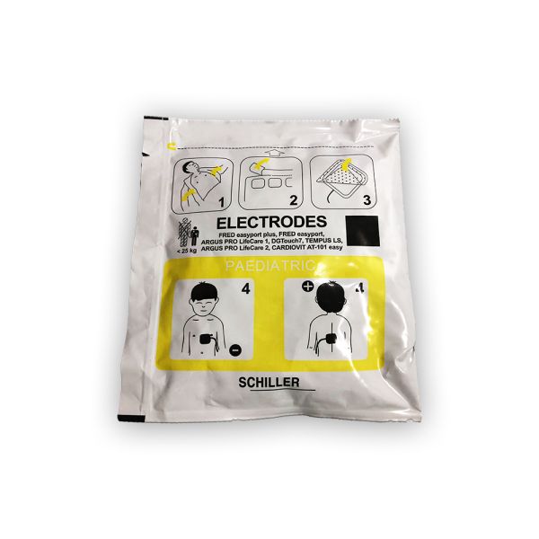 1 juego de electrodos pediátricos para todos los desfibriladores AED Notfallretter.de® (Schiller)