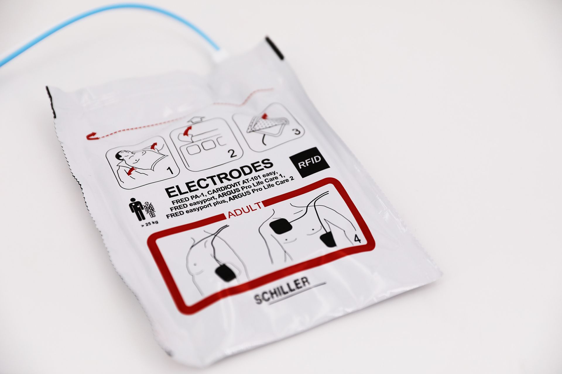 Juego de electrodos para adultos compatible con todos los desfibriladores AED Notfallretter.de® PA-1